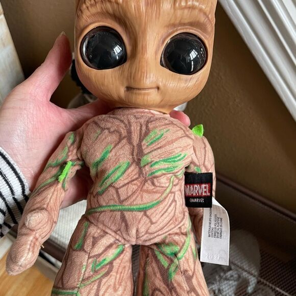 Marvel Groot I Am Groot Groovy Doll & Raccoon Rocket 14 inch Plush Guardians - Picture 11 of 16
